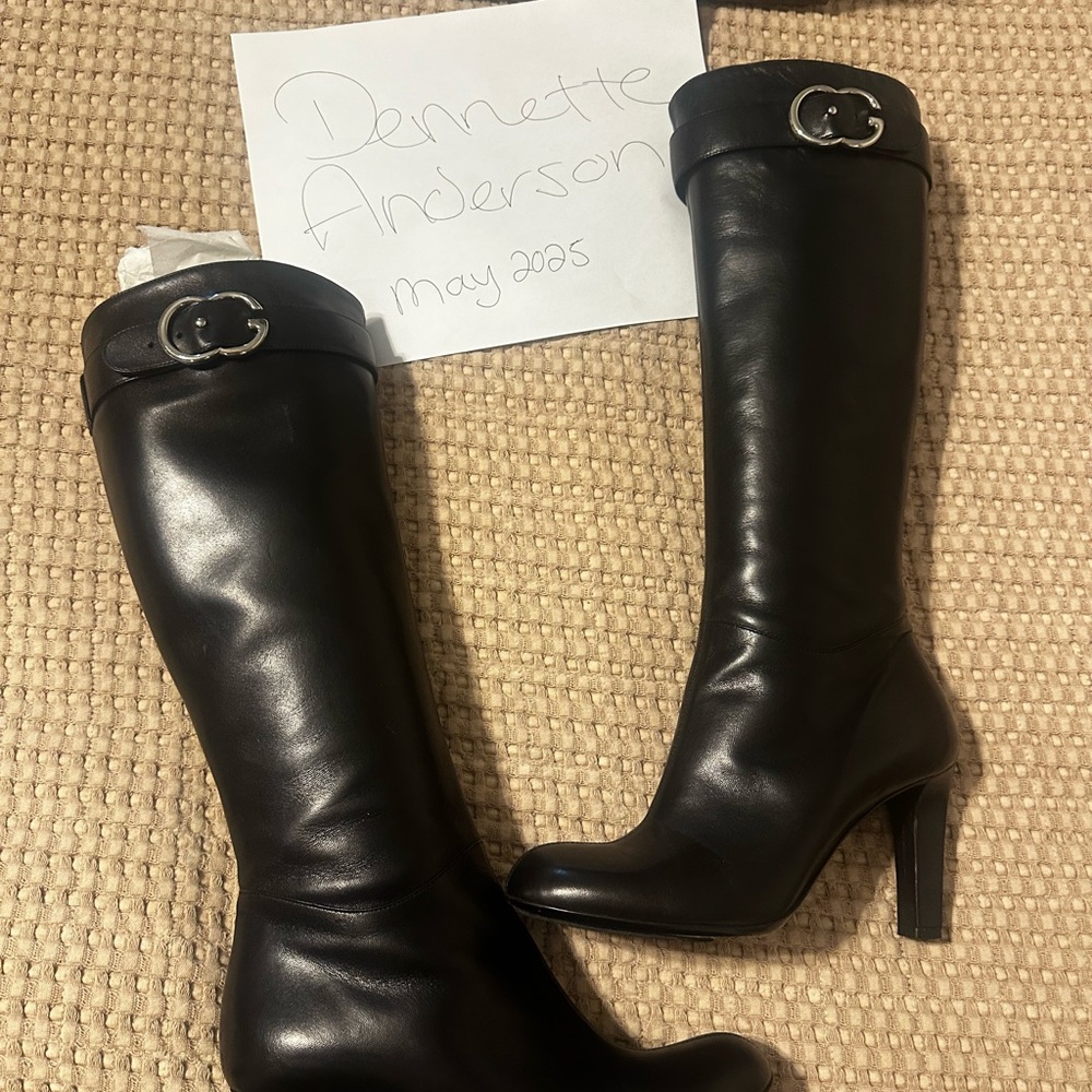 Gucci Black Leather Knee-boot - Picture 4 of 7